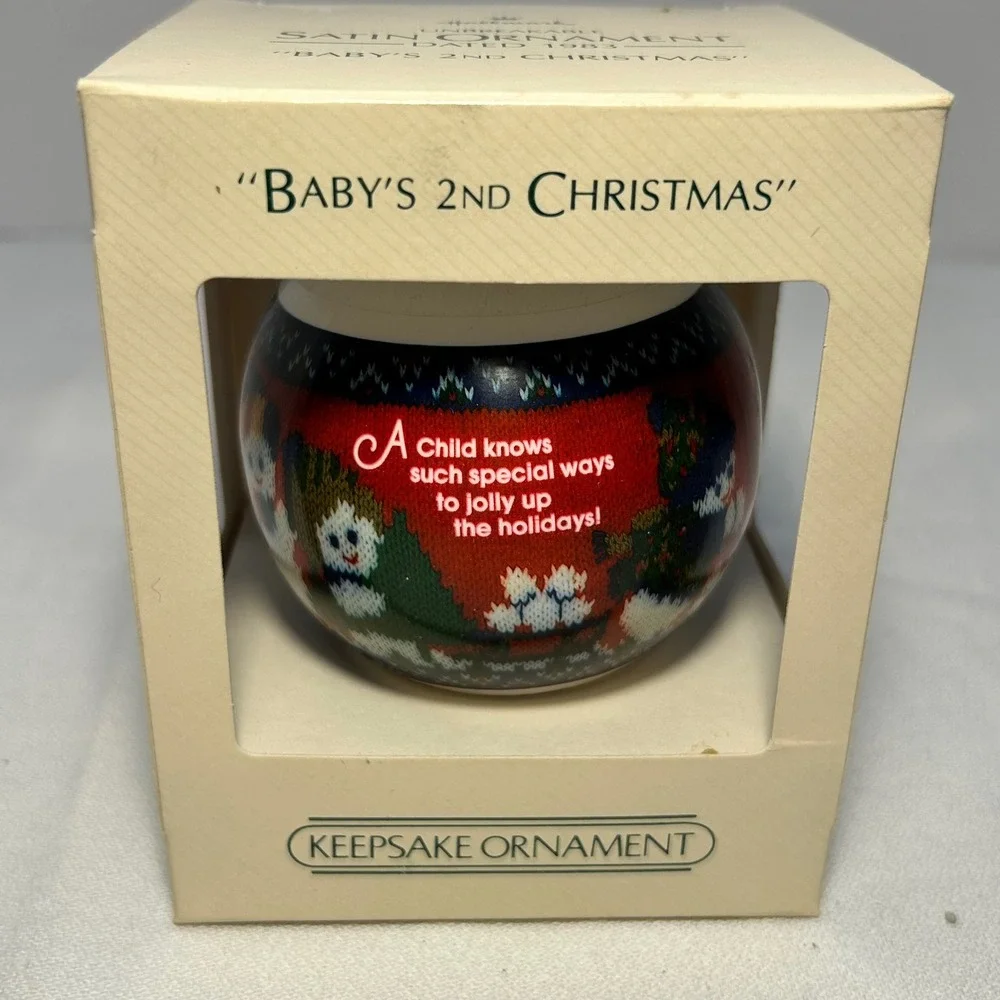 Hallmark Keepsake Ornament Babys 2nd Christmas 1983‎ Collectible